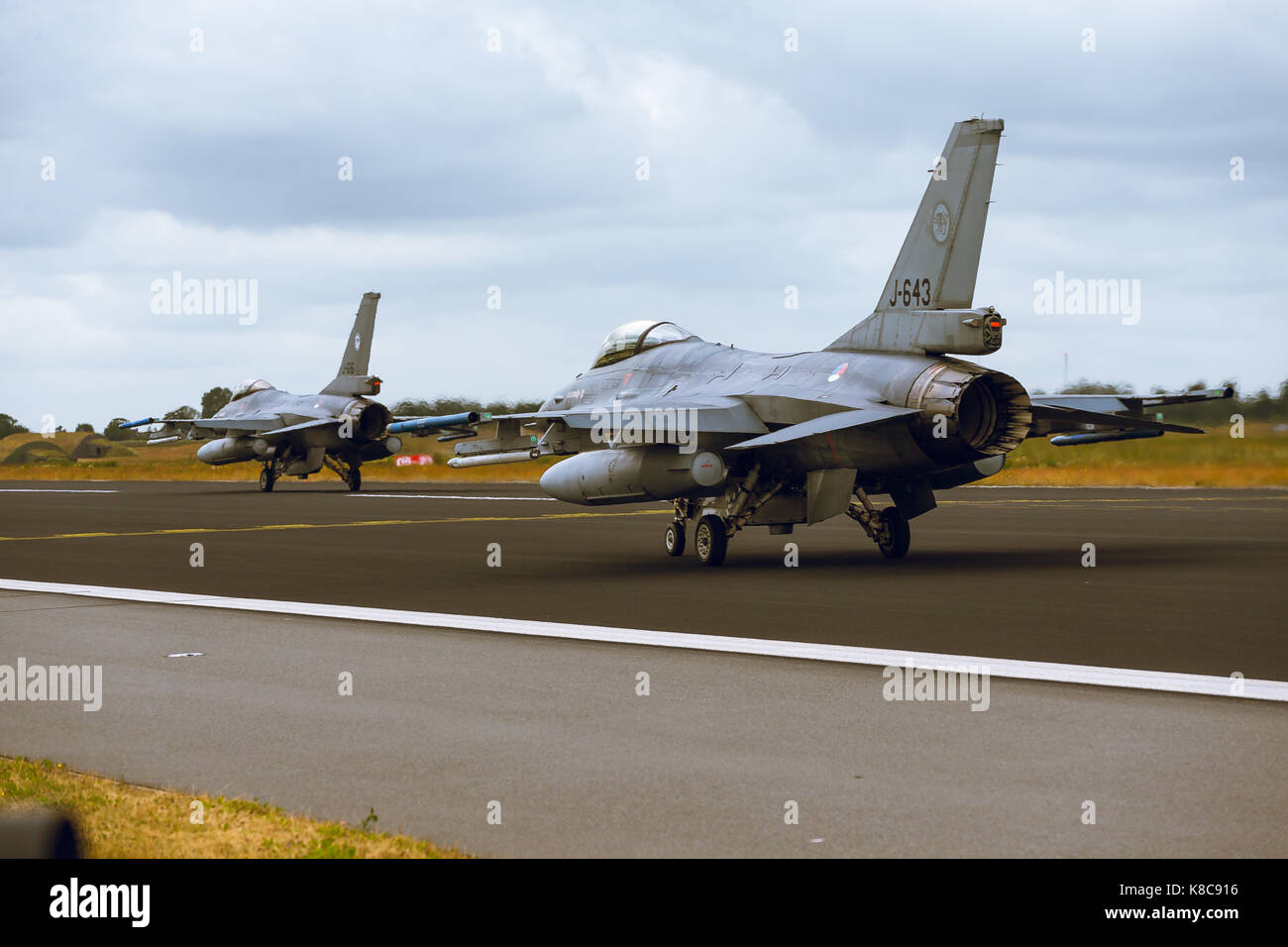 General Dynamics F-16A Fighting Falcon bei der NATO Tiger Meet 2014 Stockfoto