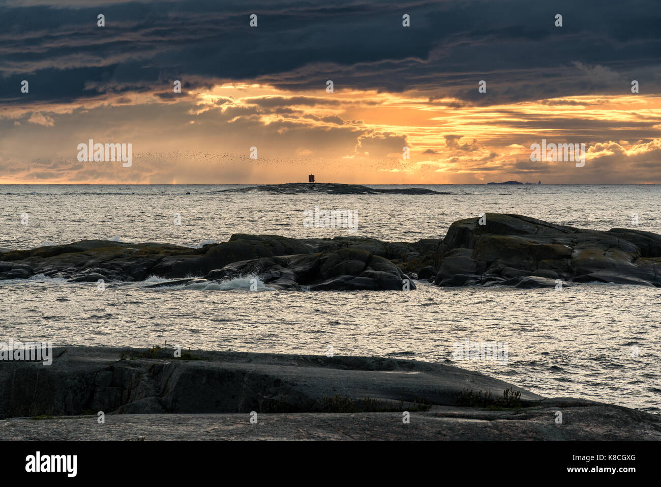 Meerblick vom Leuchtturm Söderskär, Porvoo, Finnland, Europa, EU Stockfoto