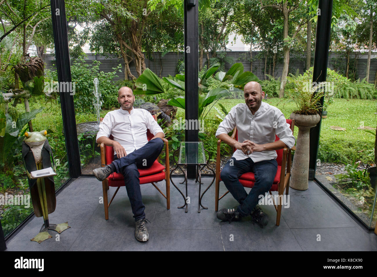 Die beiden Gourmet-Köche Thomas und Matthias Suhring, Bangkok, Thailand Stockfoto