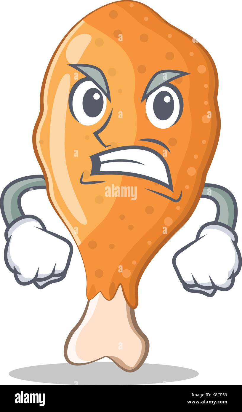 Wutend Fried Chicken Charakter Cartoon Stock Vektorgrafik Alamy