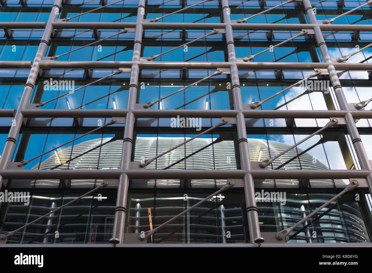 Cannon Street U-Bahn U-Bahnhof moderne futuristischen Architektur Gebäude in London. Stockfoto