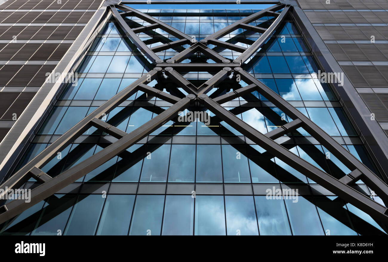 Cannon Street U-Bahn U-Bahnhof moderne futuristischen Architektur Gebäude in London. Stockfoto
