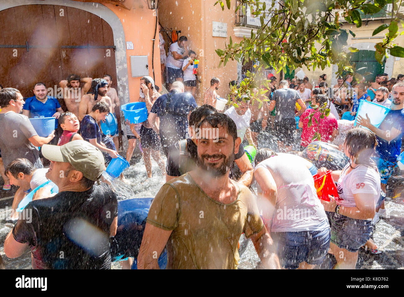 Ein "chiena Water Festival in Campagna, Italien Stockfoto