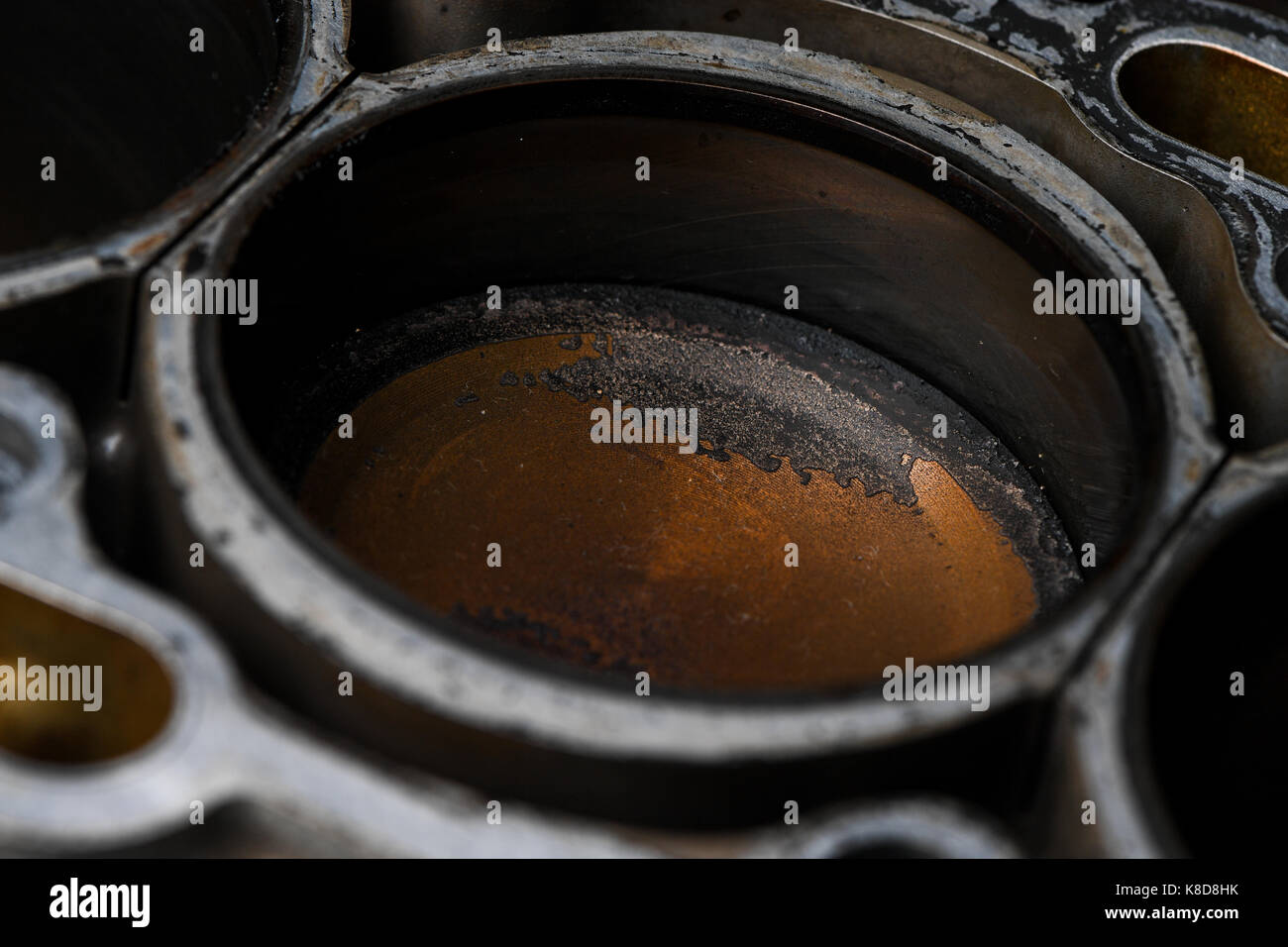 Volvo Motor block im Ford Focus RS, die die Kolben Stockfoto