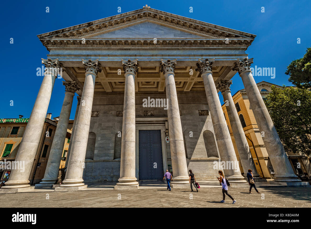 Italien Ligurien Rapallo Piazza Nostra Signora dell'Orto - Dom Stockfoto