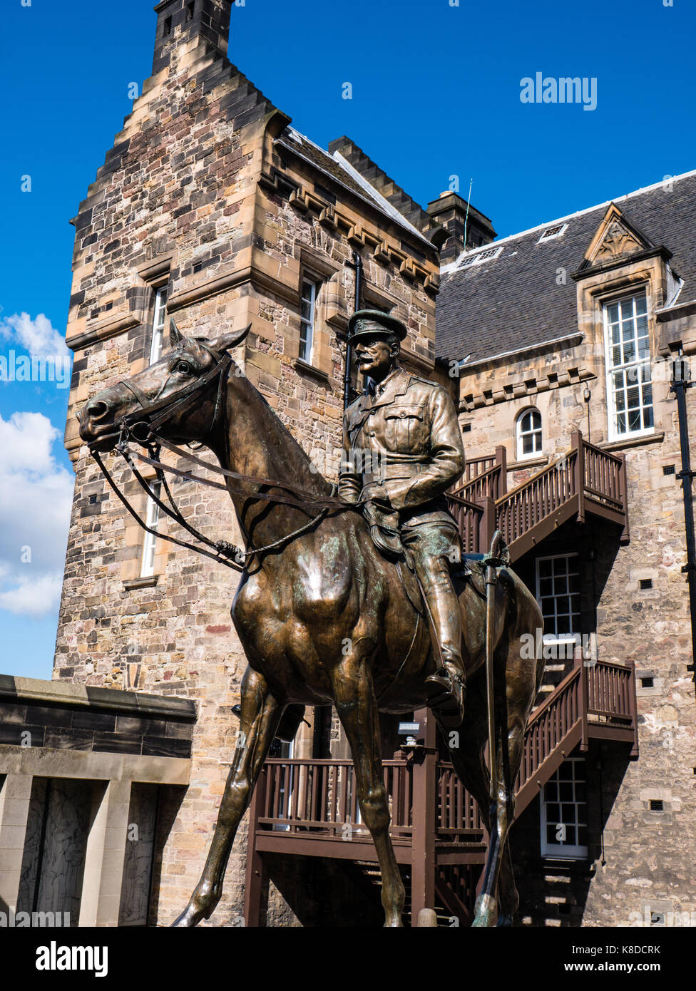 Statue des Earl Haig, National war Museum, Edinburgh Castle, Schottland, Großbritannien, GB. Stockfoto