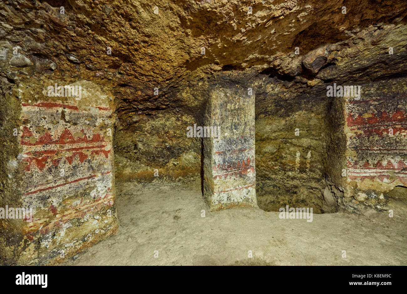 Hypogeum, Gräber von Alto del Duende, enthält auch viele hypogea, UNESCO-heritge Website, dem Archäologischen Park von Tierradentro, Inza Stockfoto