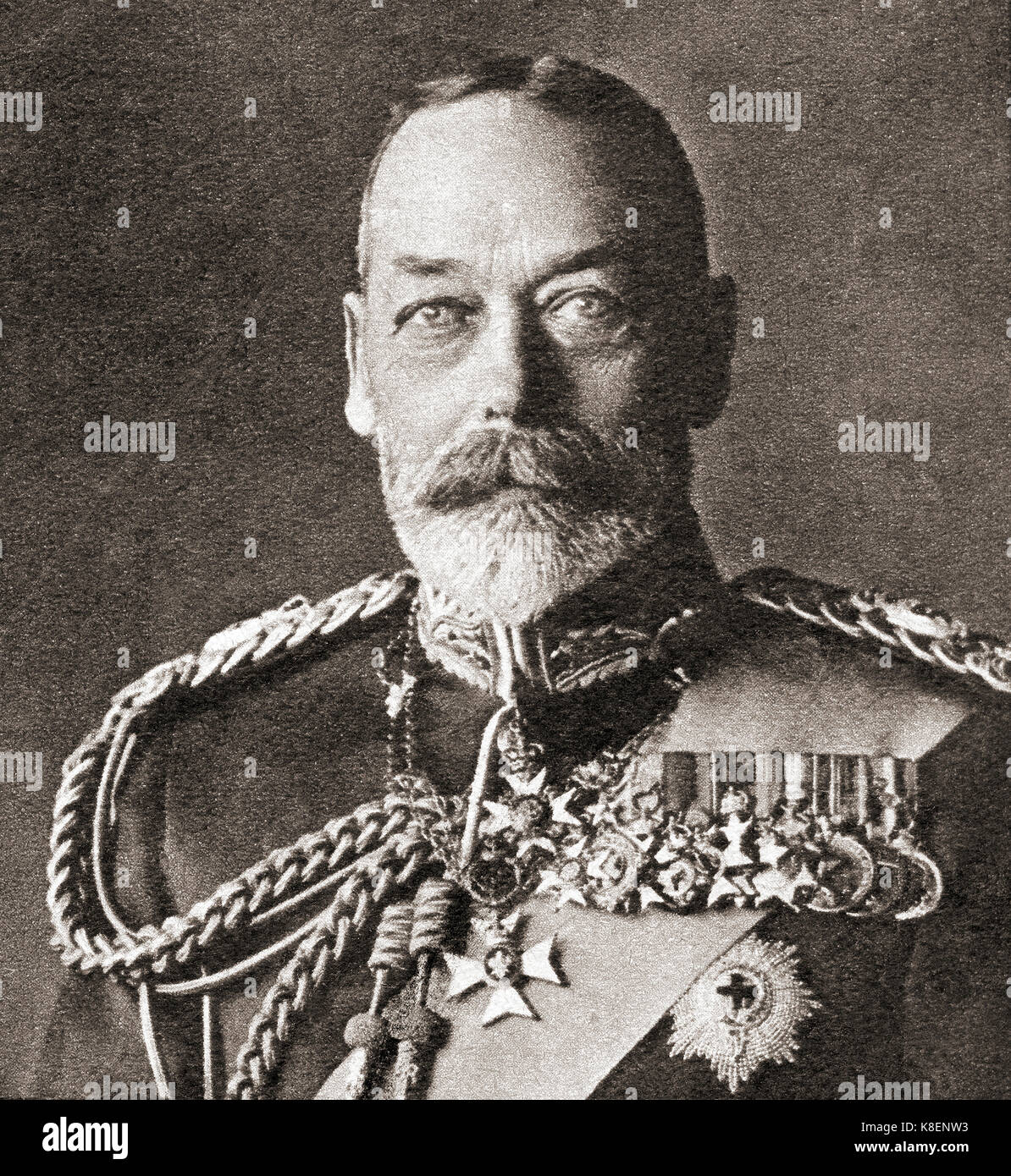 George V, George Frederick Ernest Albert, 1865 bis 1936. König des Vereinigten Königreichs und den britischen Dominions, und Kaiser von Indien. Stockfoto