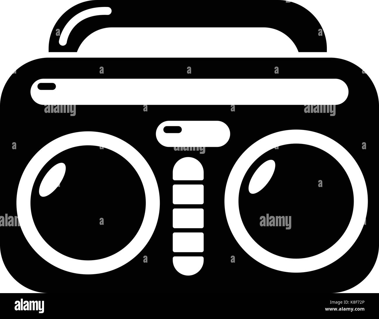 Vintage boombox Symbol, einfachen Stil Alamy