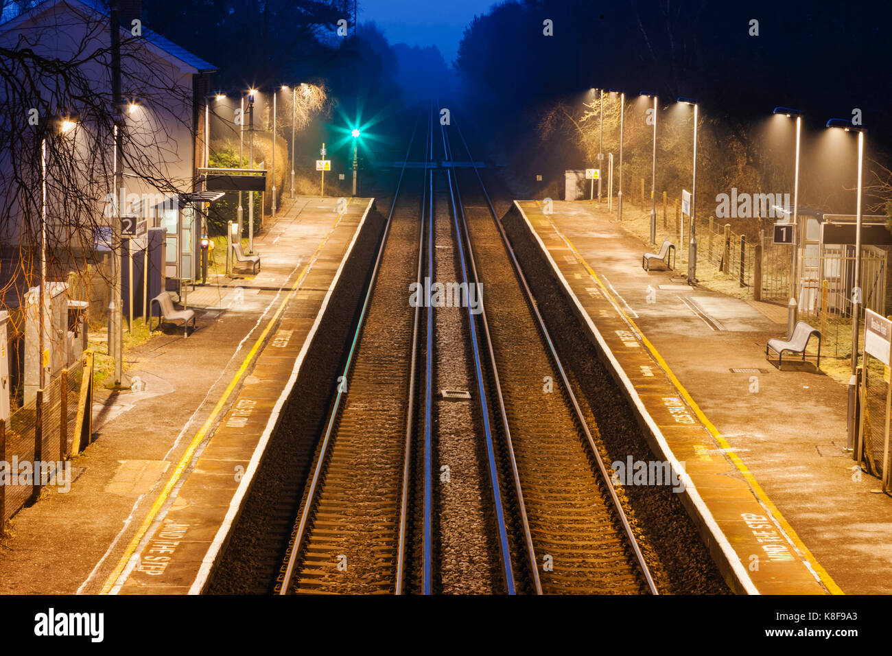 England, Hampshire, New Forest, Lyndhurst, Beaulieu Straße Bahnhof Stockfoto