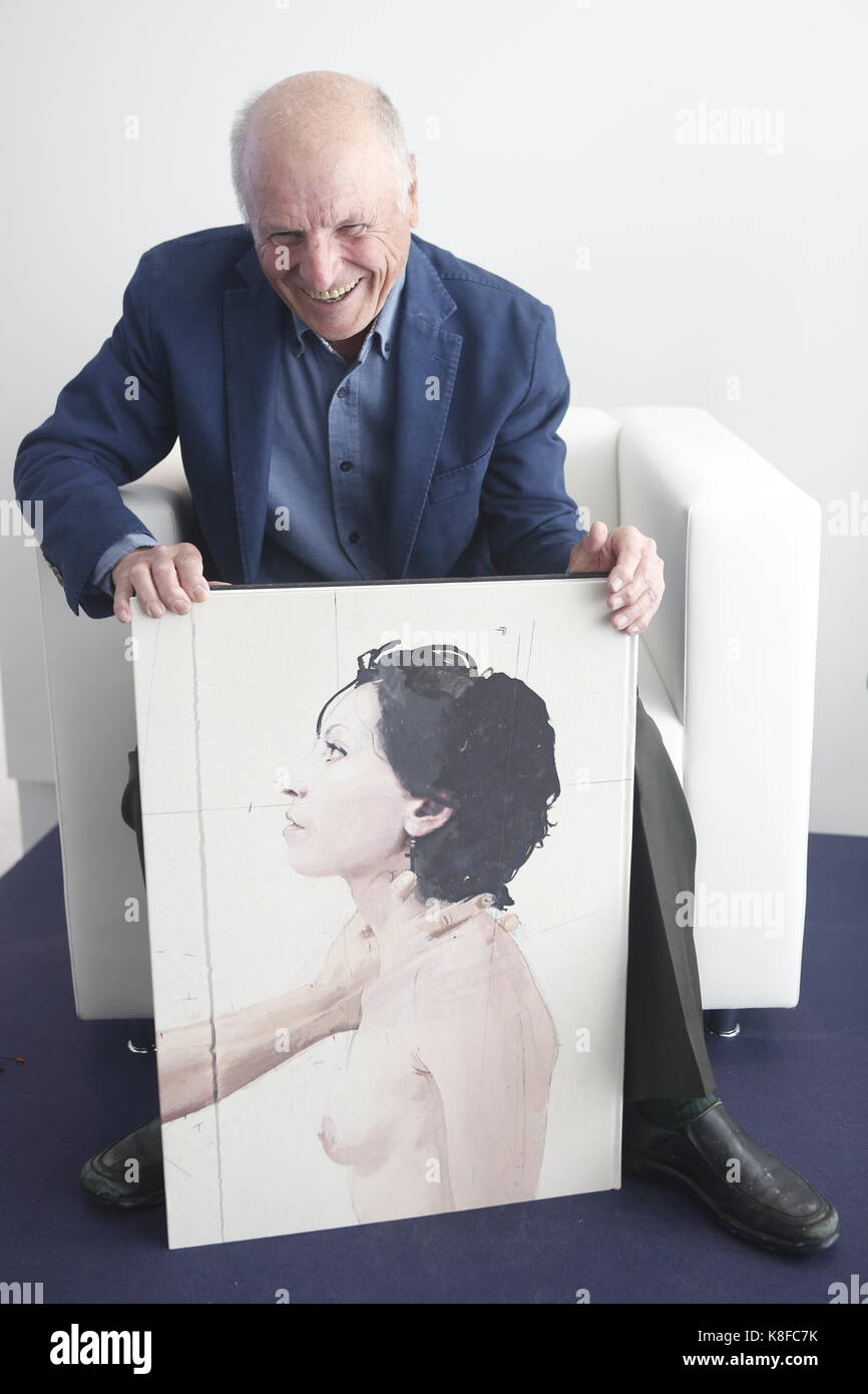 Madrid, Spanien. 19 Sep, 2017. Der Maler und Bildhauer Antonio Lopez während der Präsentation Ausstellung'' Stellen und Blumen'' in Madrid Dienstag, Sept. 19, 2017 Credit: Gtres Información más Comuniación auf Linie, S.L./Alamy leben Nachrichten Stockfoto