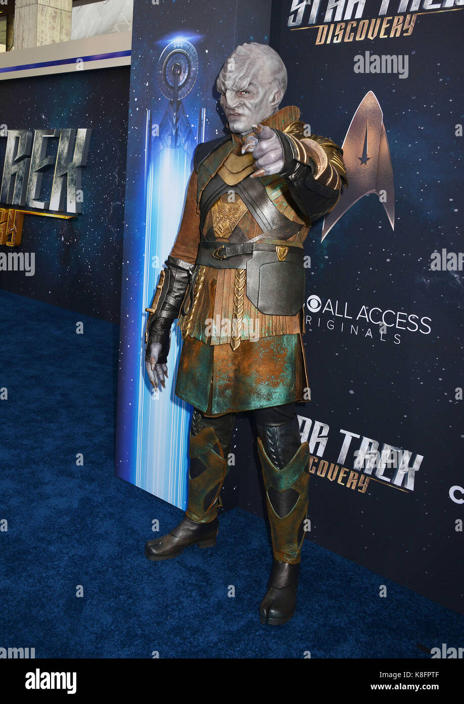 Los Angeles, USA. 19 Sep, 2017. Klingonen Ankunft auf dem Star Trek Discovery Premiere ArcLight Theater in Los Angeles. September 19, 2017 Credit: Tsuni/USA/Alamy leben Nachrichten Stockfoto