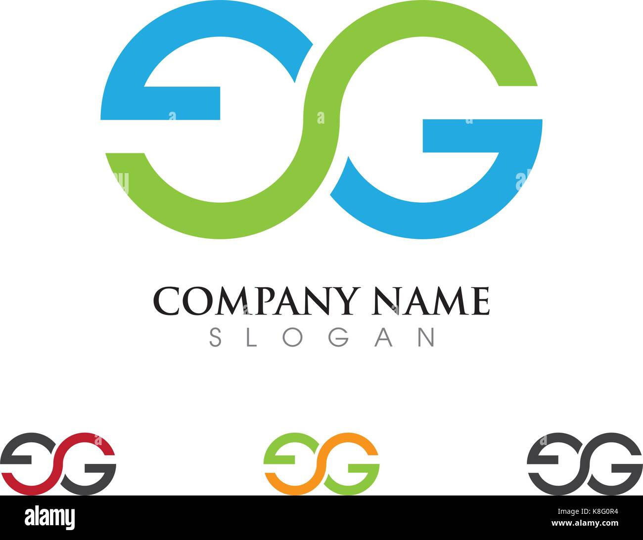 G Schreiben Logo Business Template Vektor icon Stock Vektor