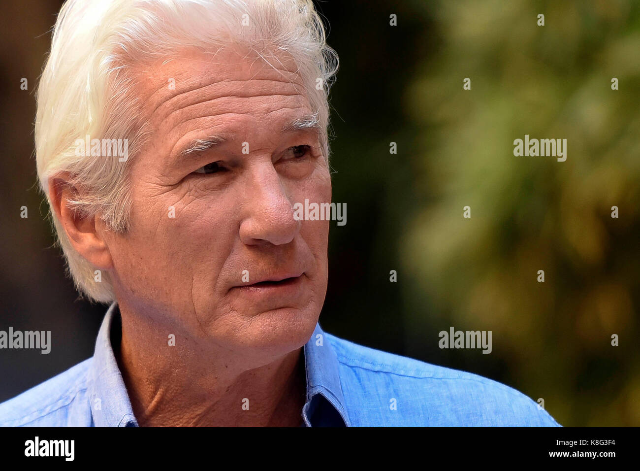 Italien, Rom, 18. September 2017: Richard Gere besucht das Fotoshooting des Films 'Norman' Foto © Fabio Mazzarella/Sintesi/Alamy Stock Foto Stockfoto