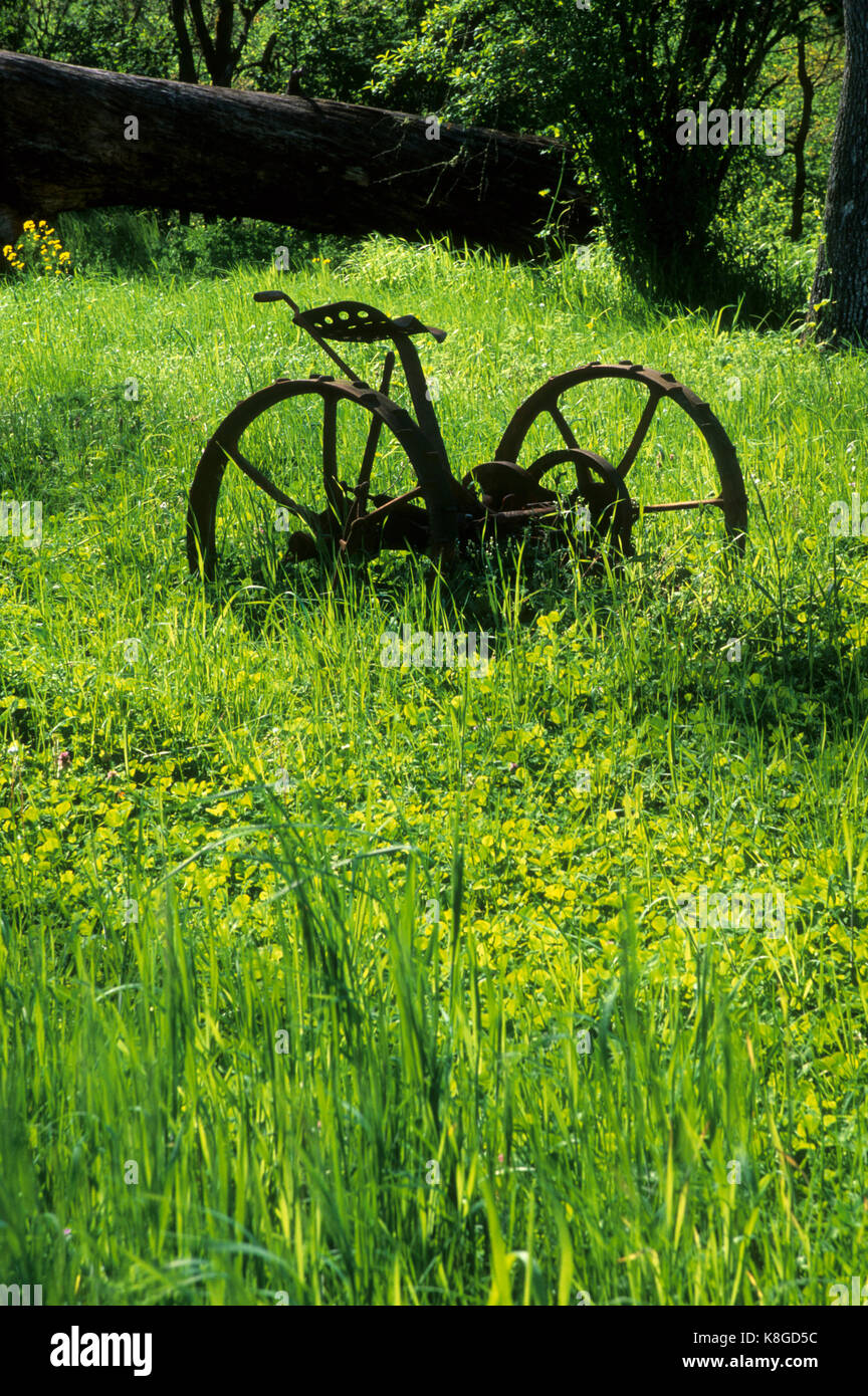 Antike landwirtschaftliche Ausrüstung, Dorris Ranch Living History Farm, Springfield, Missouri Stockfoto