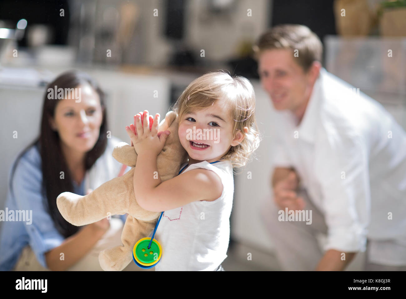 Der Mann und die Frau mit dem Baby girl Stockfotografie - Alamy