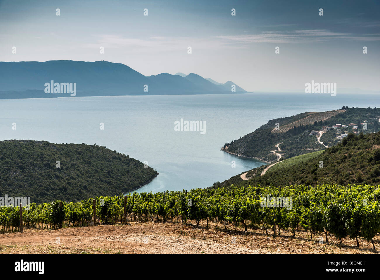 Ackerland an der Küste von Meer, Adamovec, Grad Zagreb, Kroatien, Europa Stockfoto