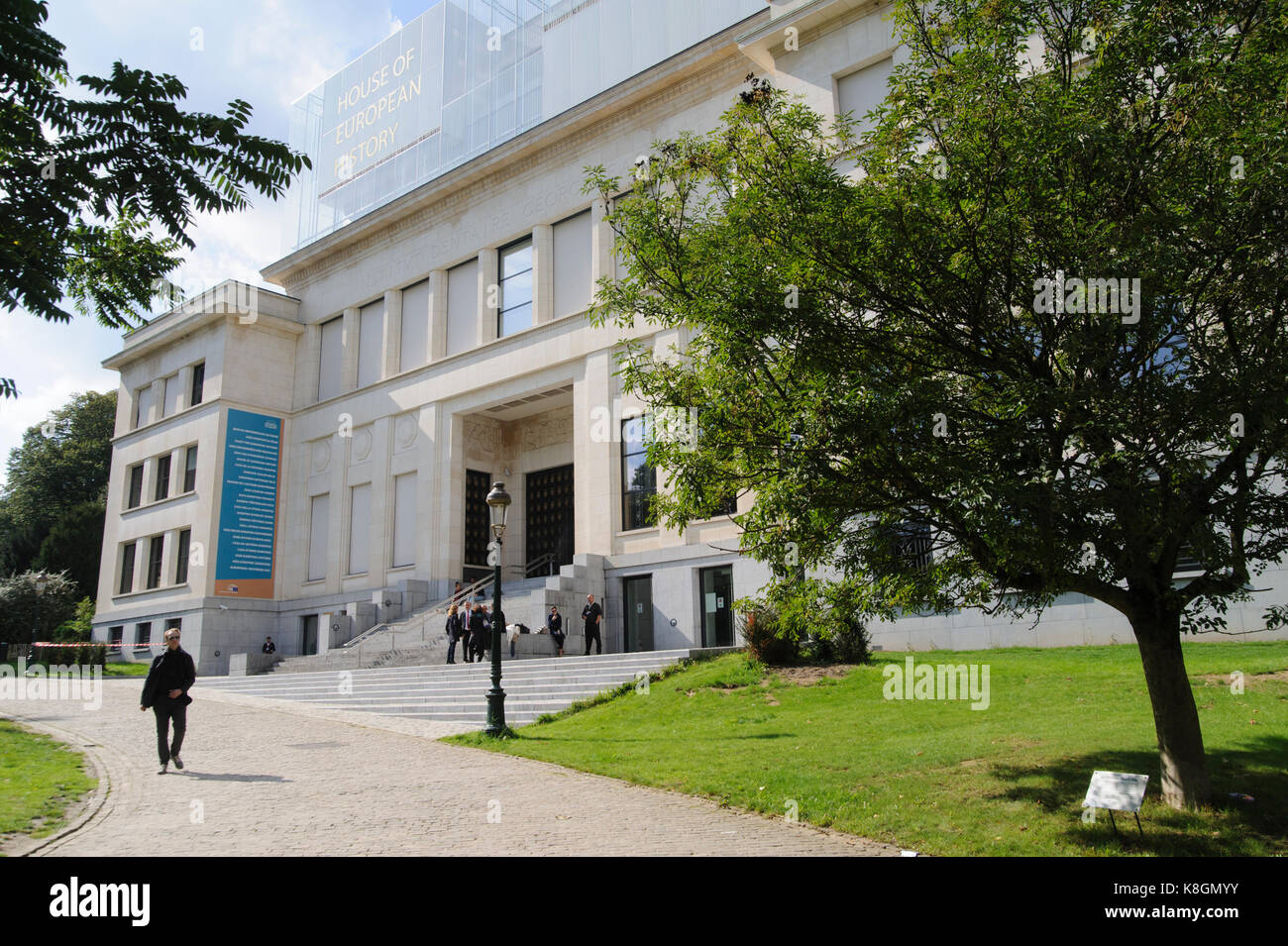 Blick auf das Haus der Europäischen Geschichte. Brüssel. Belgien. 2017 Stockfoto