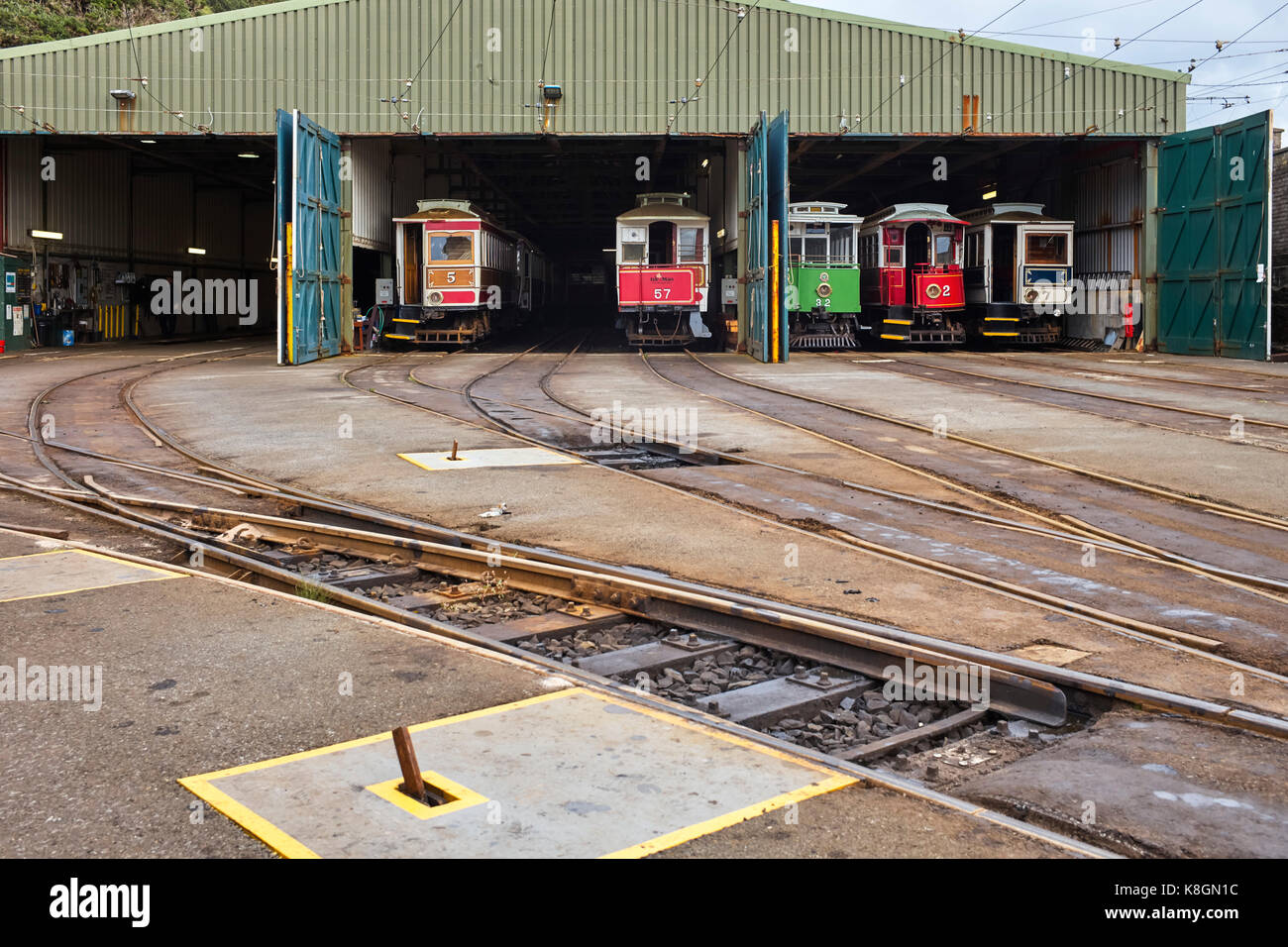 Elektrische Züge in Douglas vergossen Stockfoto