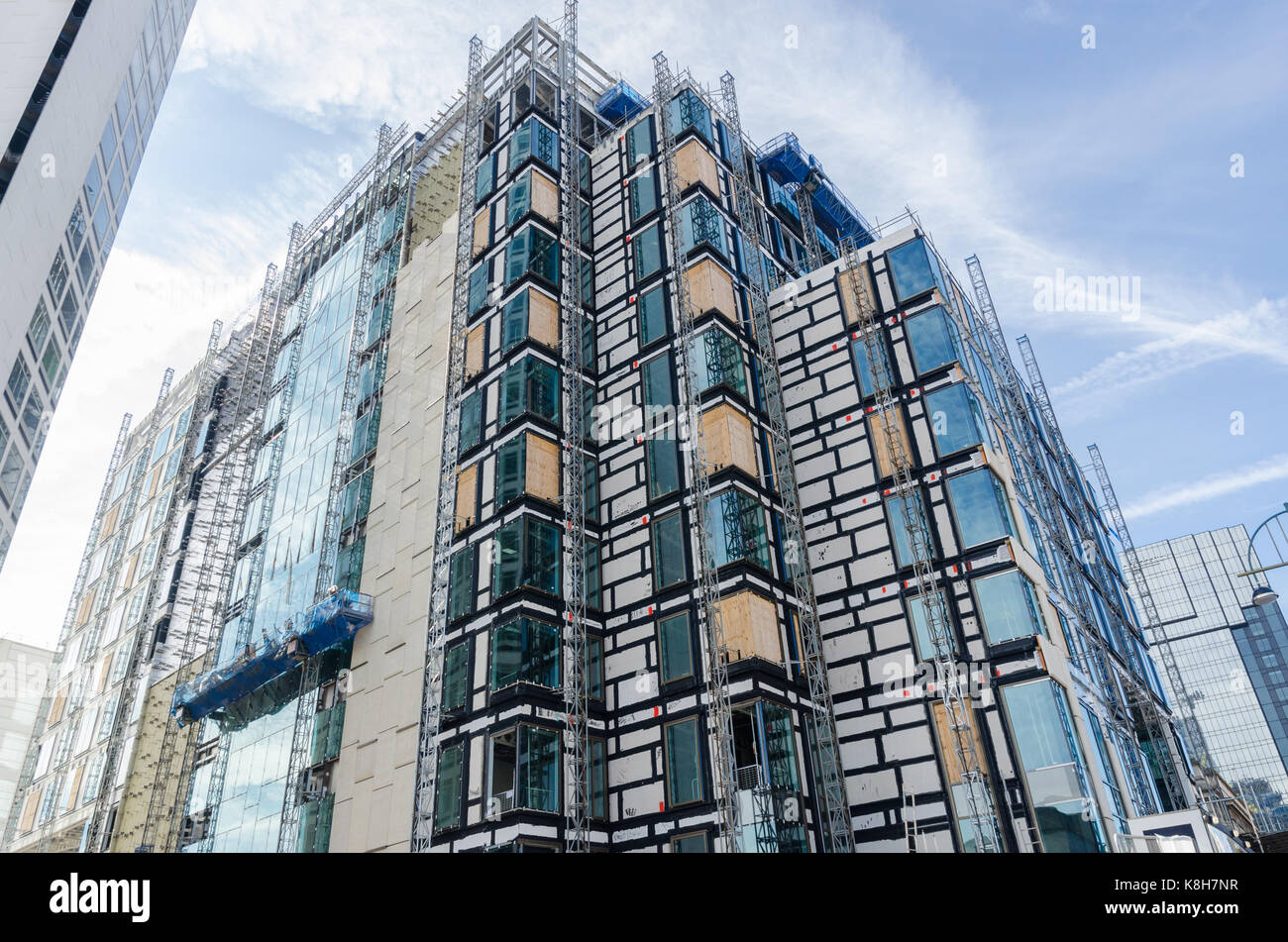 Die neue Birmingham Hauptsitz der HSBC Bank im Bau in der Broad Street, Birmingham Stockfoto