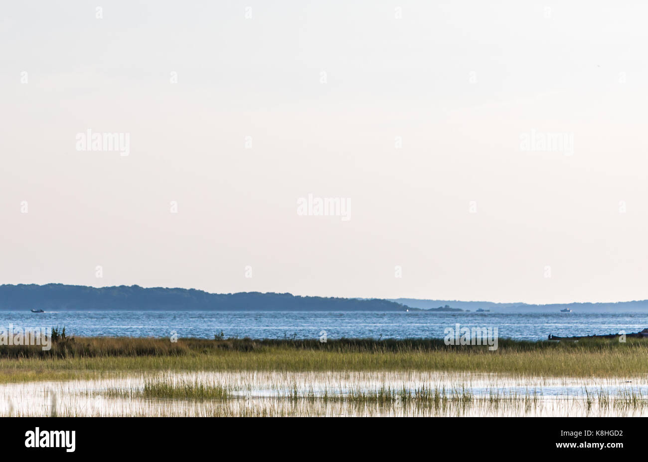 Landschaft mit Wasser im East Hampton ny Stockfoto