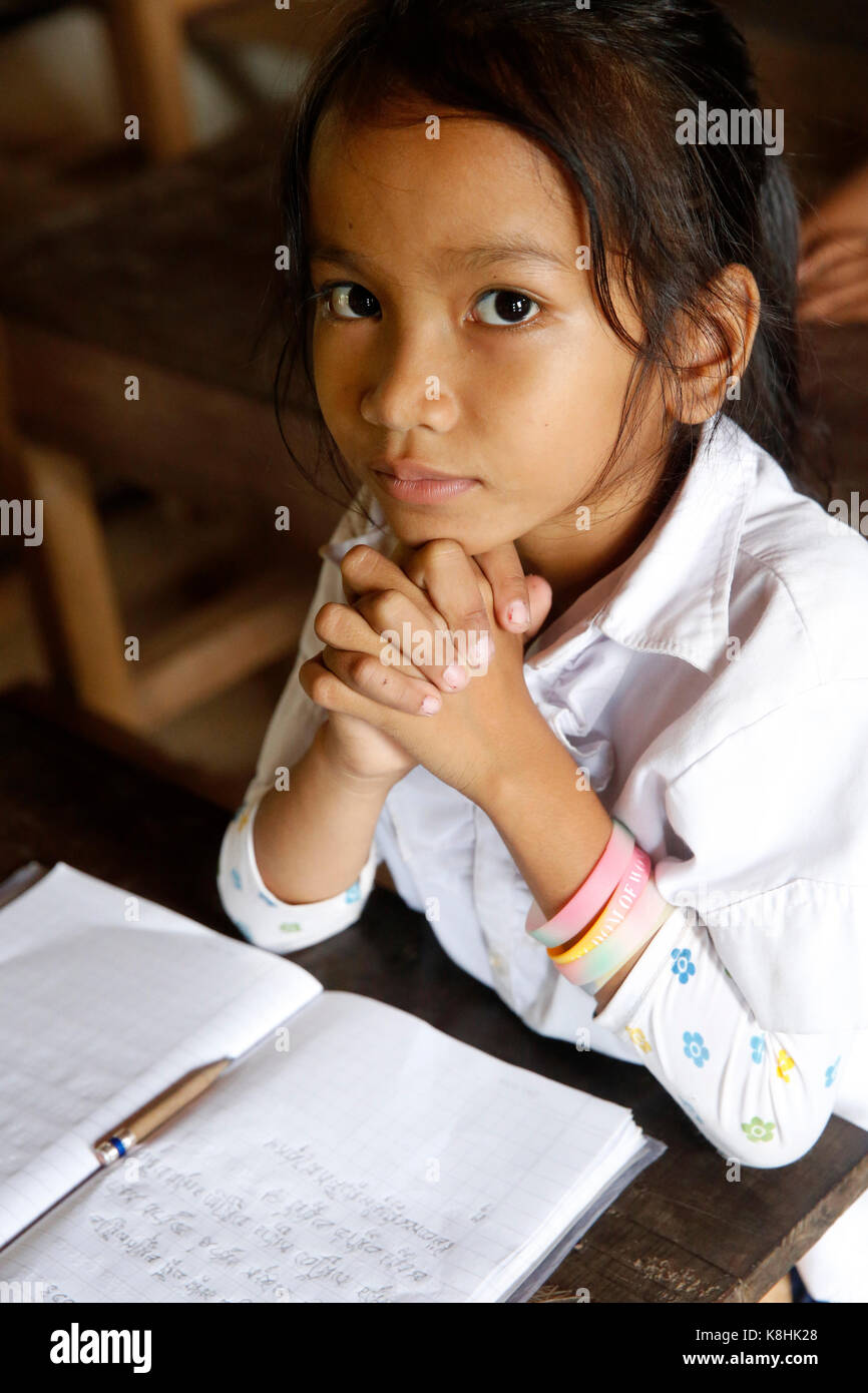Arrupe Karuna krom Outreach Program von der katholischen Kirche (Jesuiten) in Battambang, Kambodscha laufen. ländlichen Schule. Stockfoto