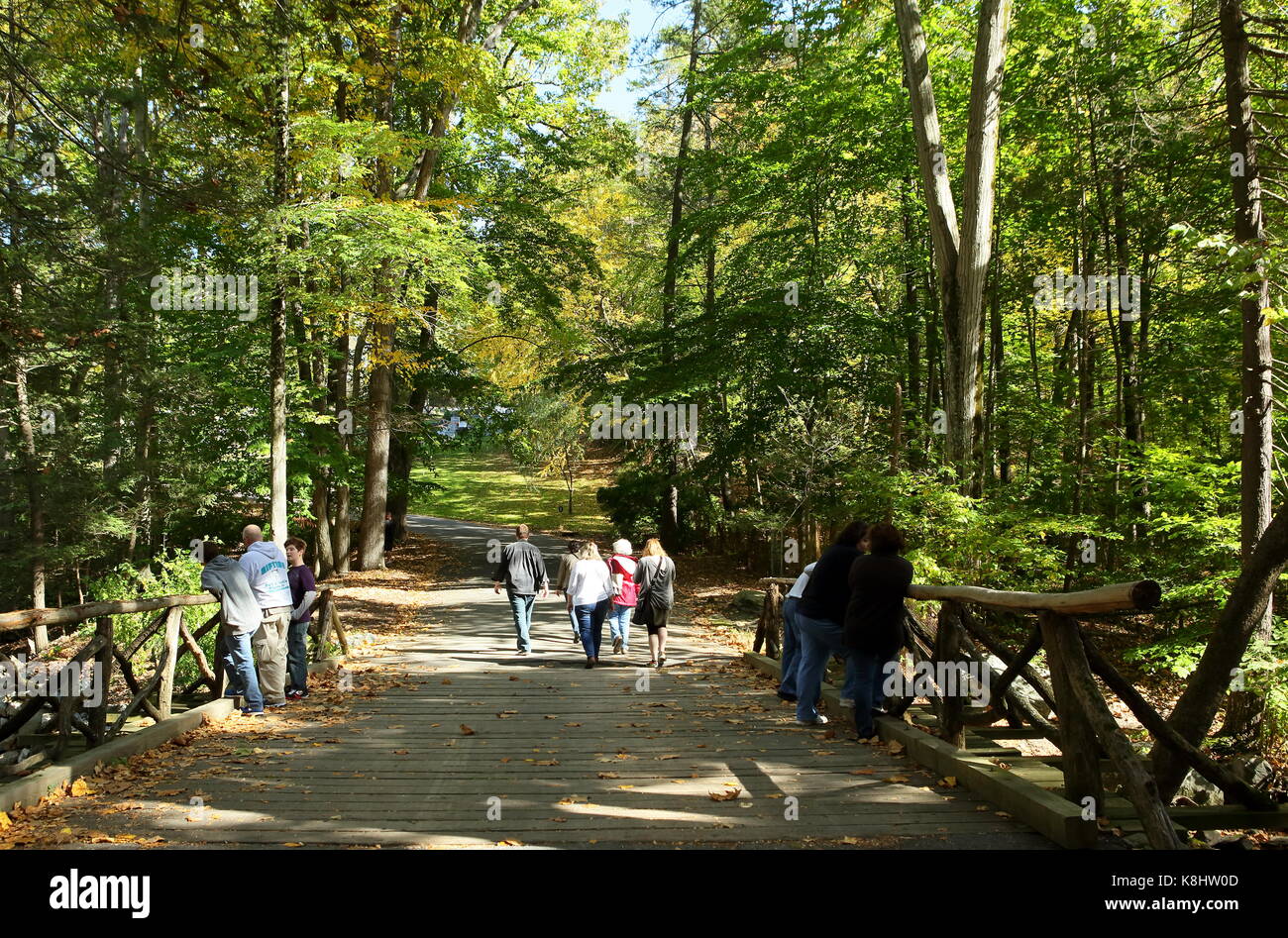 Kopflosen Reiter Brücke in Sleepy Hollow Cemetery in Sleepy Hollow, New York am 13. Oktober 2013. Stockfoto