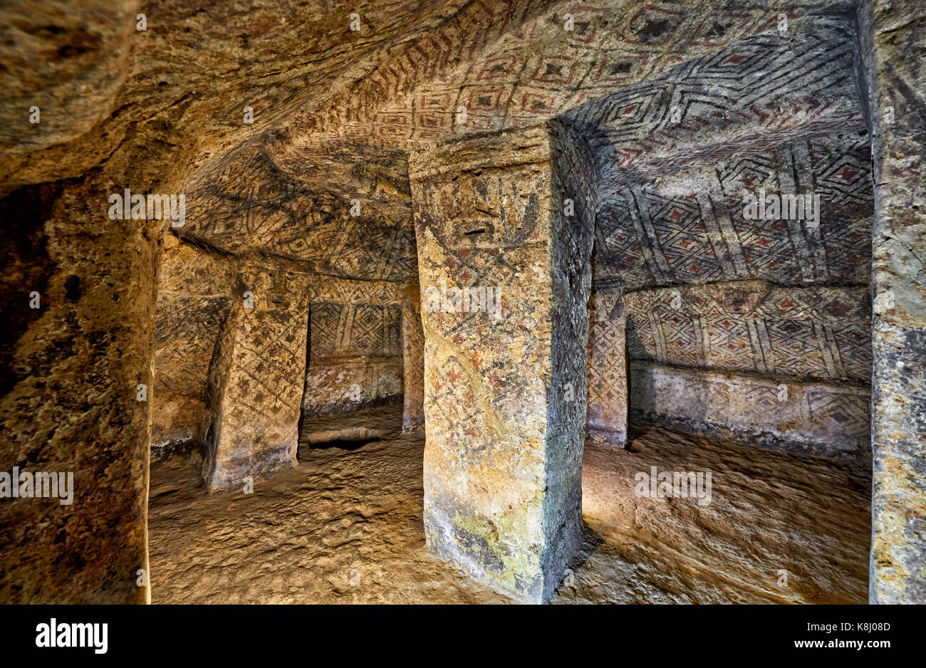 Hypogeum, Gräber von Alto de Segovia die enthält auch viele hypogea, UNESCO-heritge Website, dem Archäologischen Park von Tierradentro, Inza, Co Stockfoto