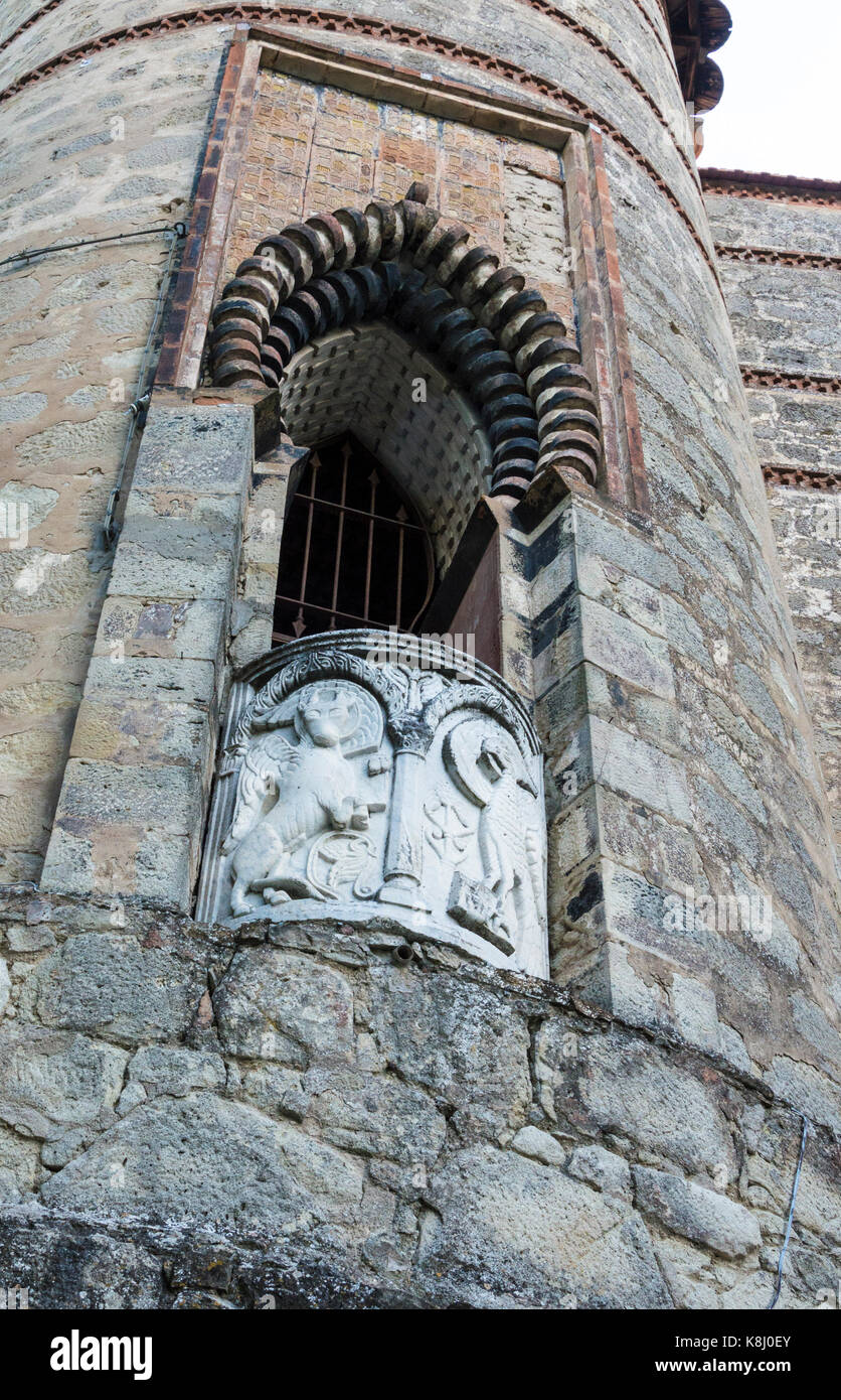 Turm Details von Rocchetta Mattei Schloss, in Italien Stockfoto