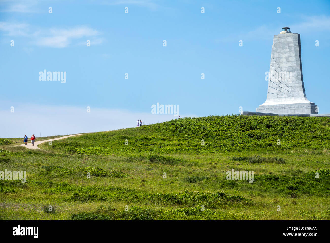 North Carolina, North Carolina, North Carolina, Atlantik, Outer Banks, Kill Devil Hills, Wright Brothers National Memorial, Luftfahrtgeschichte, Denkmal, NC170518175 Stockfoto