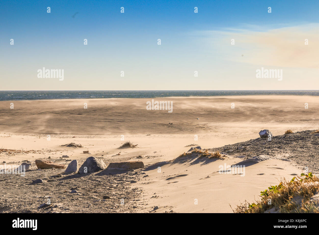 Unberührte Küste am Playa Cangrejo in Oaxaca, Mexiko Stockfoto