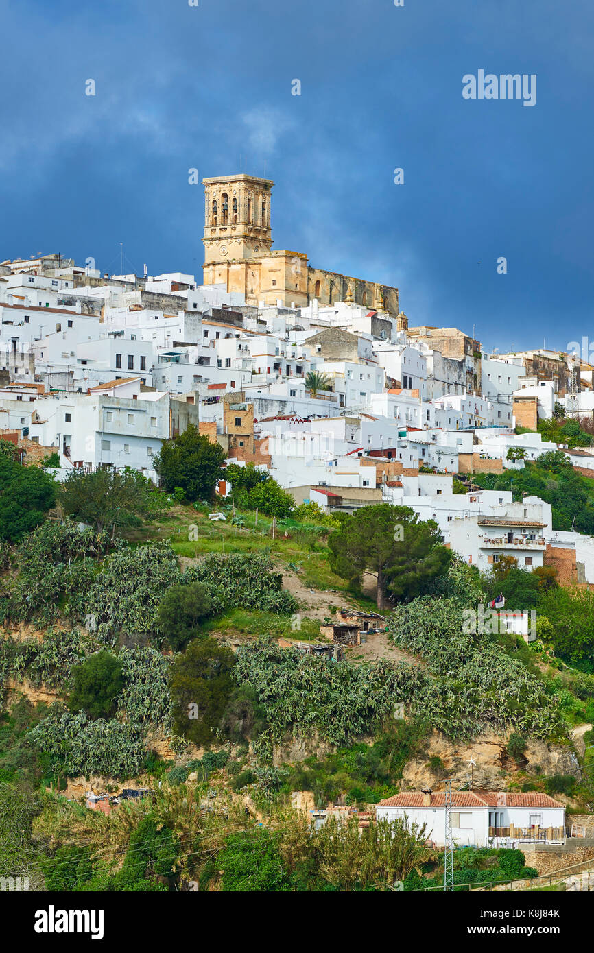 Arcos de la Frontera, die Pueblos Blancos (weiße Dörfer') Route, Provinz Cadiz, Andalusien, Spanien. Stockfoto