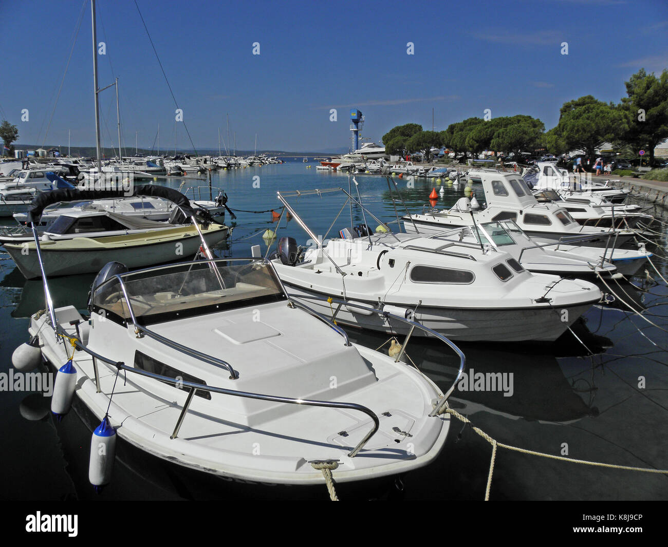 Crikvenica-Selce Riviera, Boote und Yachten Hafen mit Sommer, Adriaküste, Kroatien, Europa, 26. Stockfoto