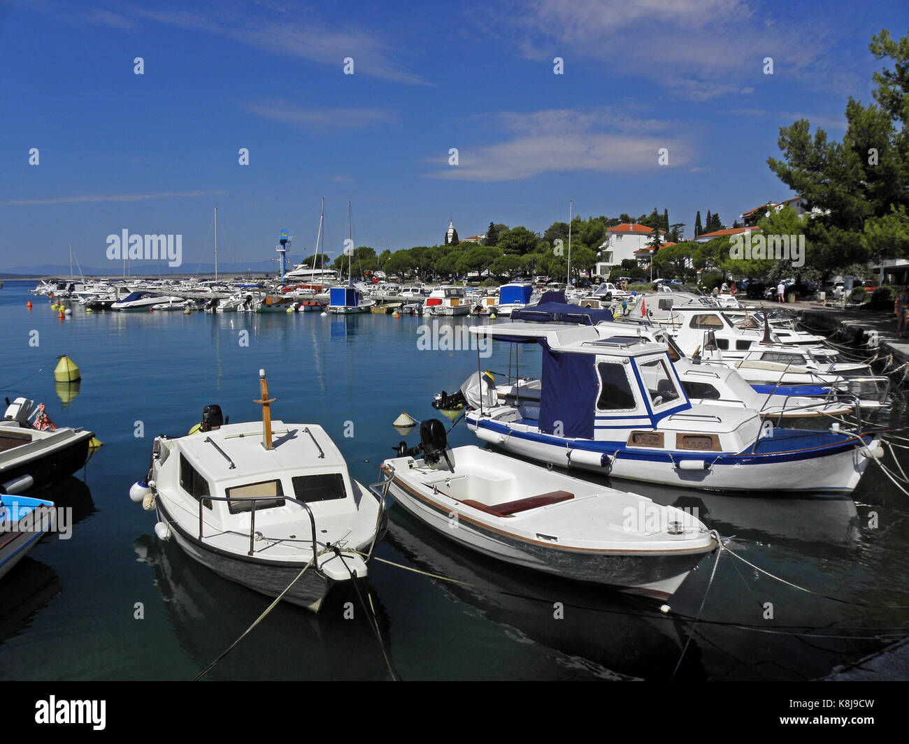 Crikvenica-Selce Riviera, Boote und Yachten Hafen mit Sommer, Adriaküste, Kroatien, Europa, 27. Stockfoto