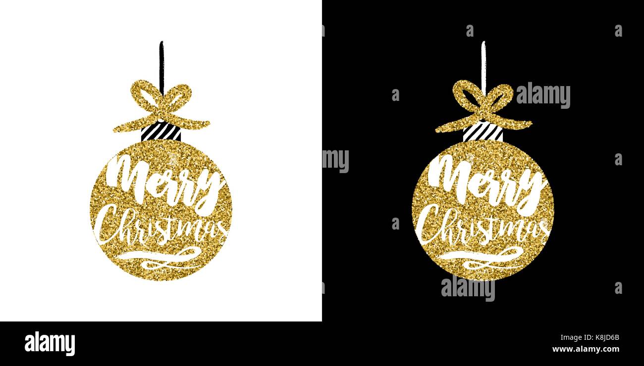 Gold frohe weihnachten santa hut Text zitieren, Kalligraphie Schrift Design für die Weihnachtszeit aus goldenen Glitter. Kreative vintage Typografie font il Stock Vektor