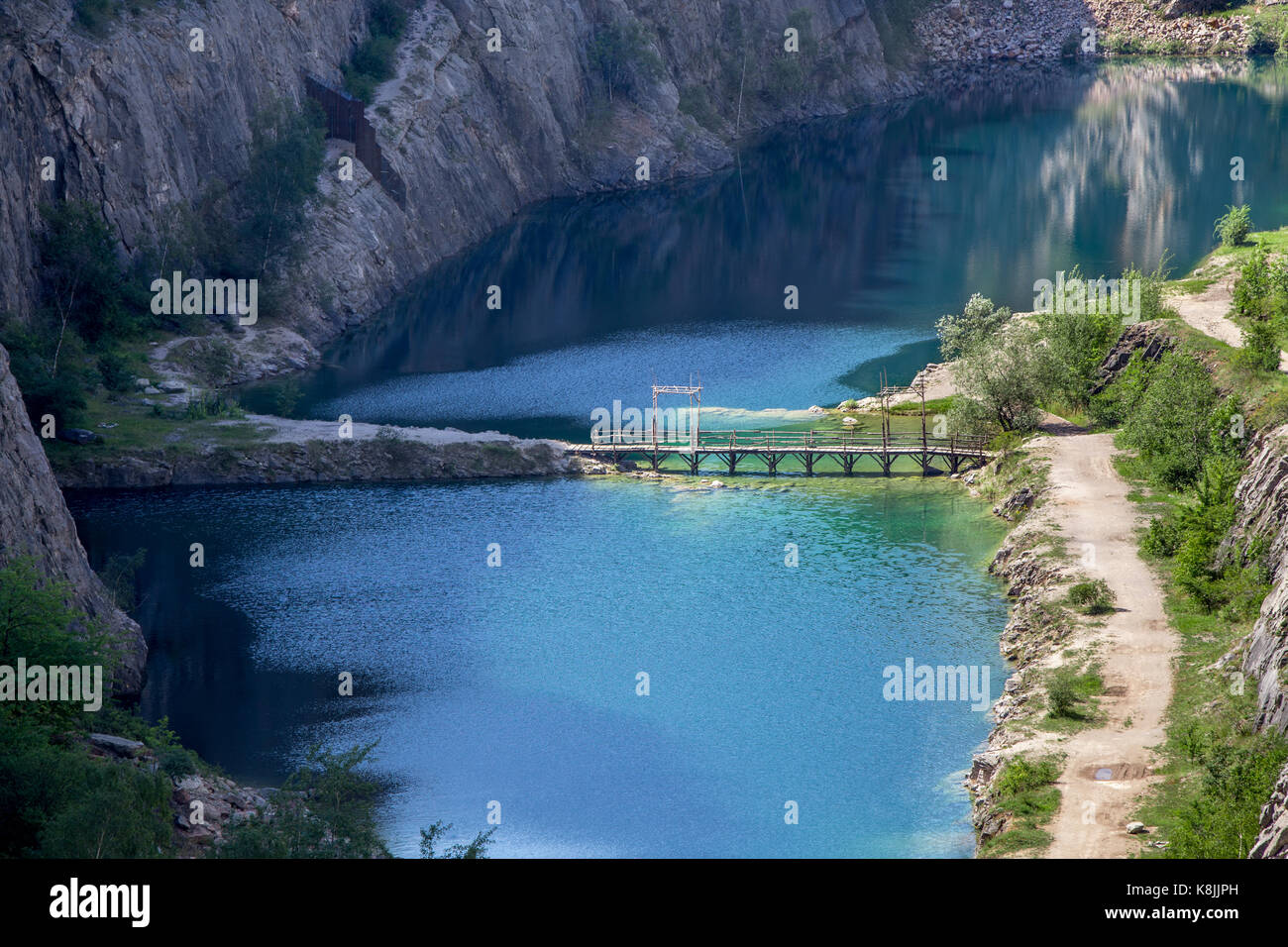 Blaue Lagune an der Unterseite von Canyon Stockfoto