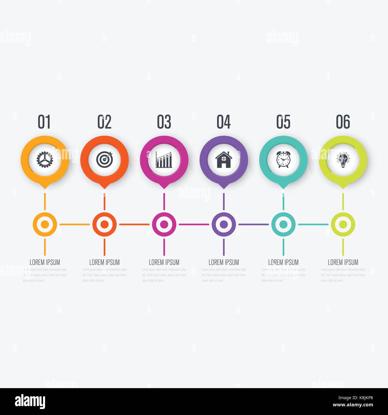 Vektor Kreis Infografik mit 5 Optionen Stock Vektor