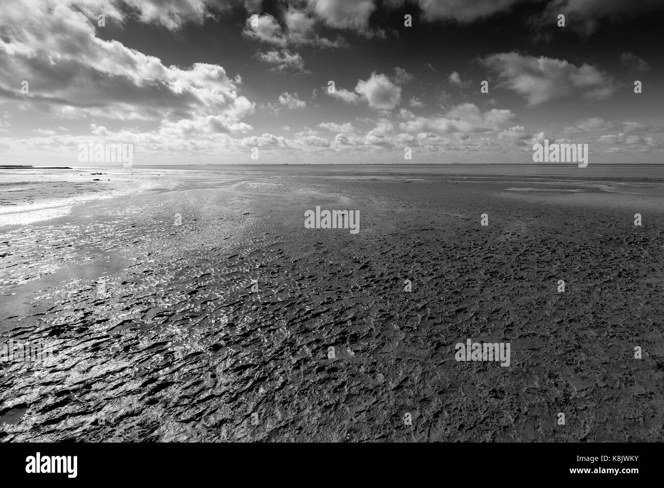 Wolken über dem Meer, Wangerooge, ostfriesische Insel, Ostfriesland, Niedersachsen, Deutschland, Europa Stockfoto