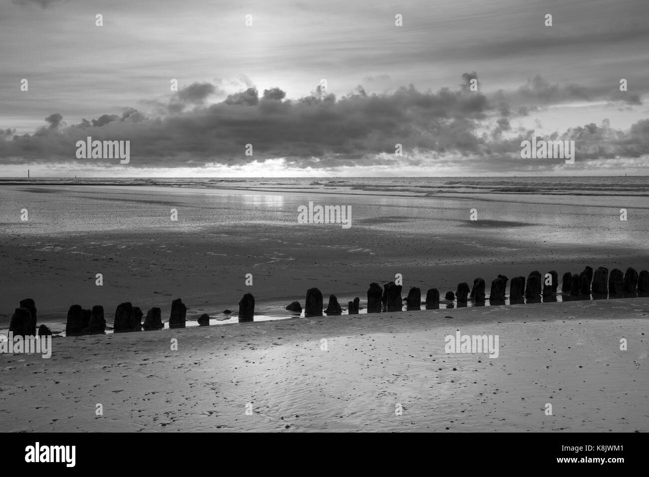 Abendlicht an der Küste, Norderney, Ostfriesische Inseln, Ostfriesland, Niedersachsen, Deutschland, Europa Stockfoto