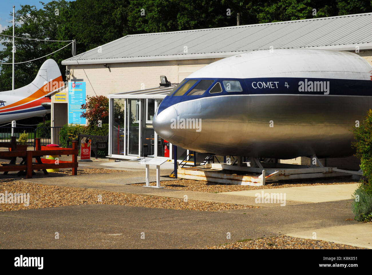 Vereinigtes Königreich, Shenley, London Colney, die de Havilland aircraft Museum, Comet 4. Stockfoto