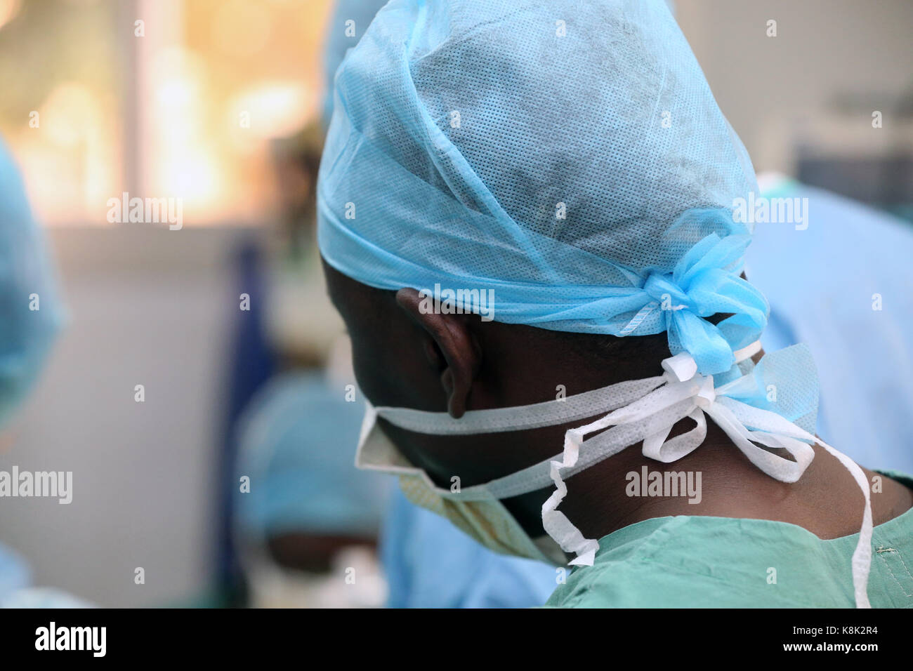 Afrika. Sotouboua Krankenhaus. Operationssaal. Medizinisches Personal. togo. Stockfoto