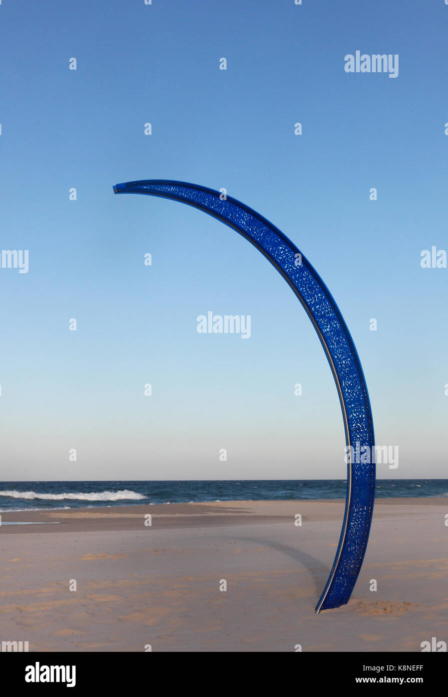 Gezeiten- Kreuzung, Manning Daly Kunst, Swell Ausstellung, Currumbin Beach, QLD, Australien Stockfoto