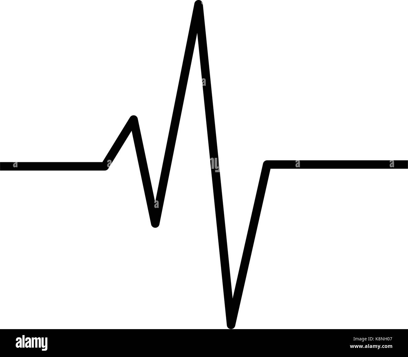 Herzrhythmus, EKGLinie Vektor symbol Icon Design. Schöne Abbildung auf weißem Hintergrund Stock