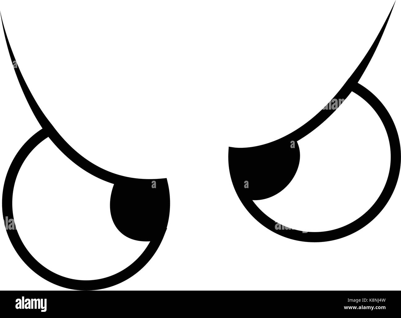 Wütende Augen Clipart Vektor, Im Stil Eines 2d Game Art Cartoons