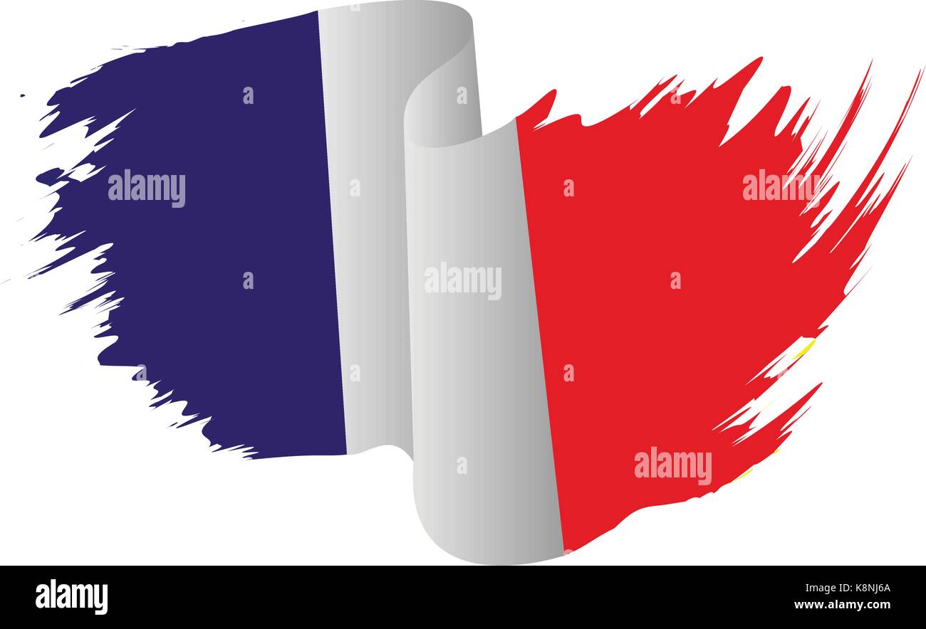 Flagge Frankreich Vektor symbol Icon Design. French Flag Farbe Abbildung auf weißem Hintergrund. Stock Vektor