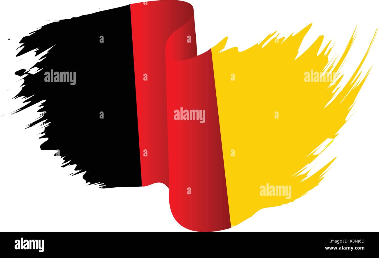 Deutschland Fahne Vektor symbol Icon Design. Deutsche Fahne Farbe Abbildung auf weißem Hintergrund. Stock Vektor