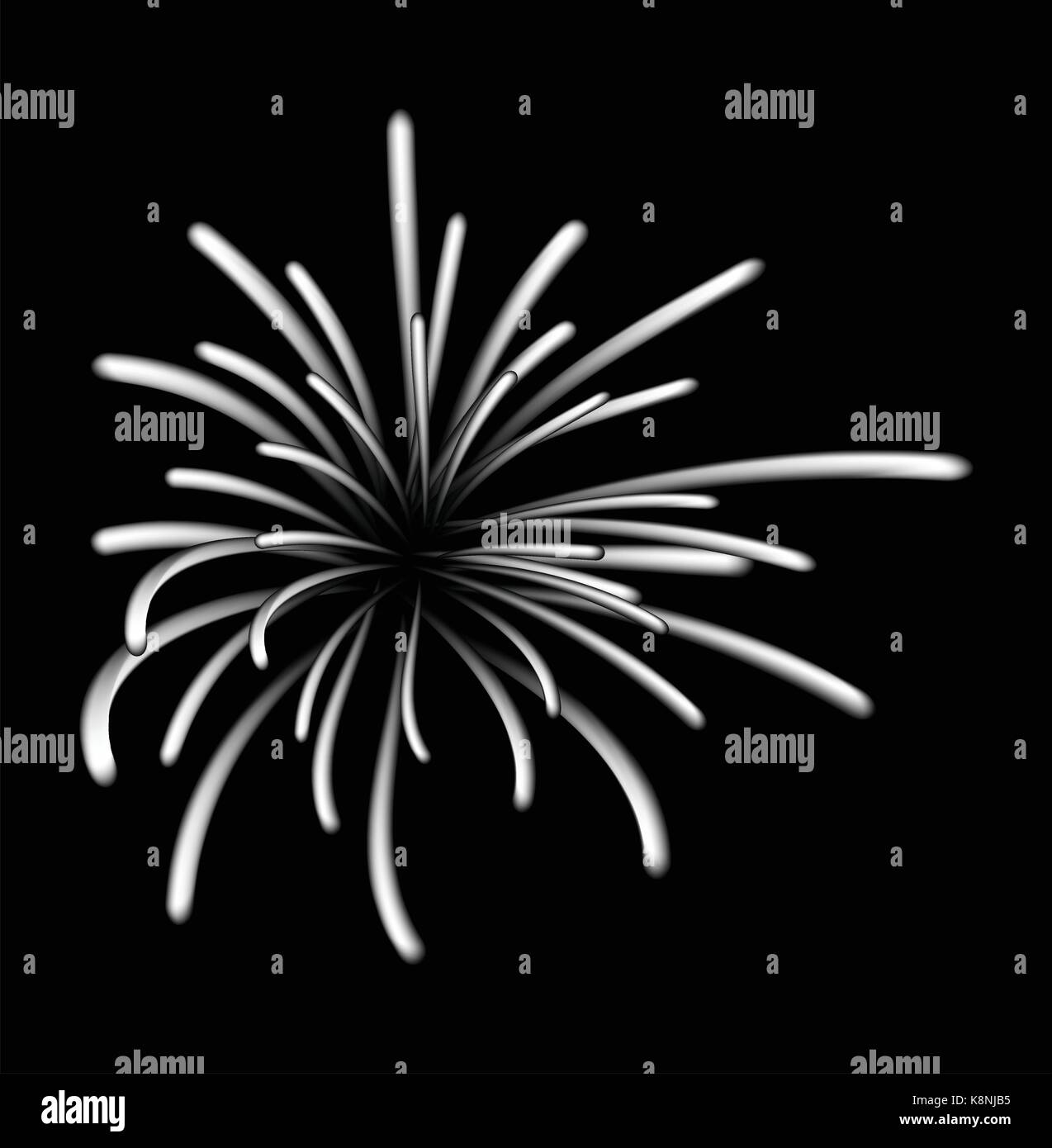Feuerwerk vektor Symbol, Symbol, Design. Abbildung auf weißem Hintergrund. Stock Vektor