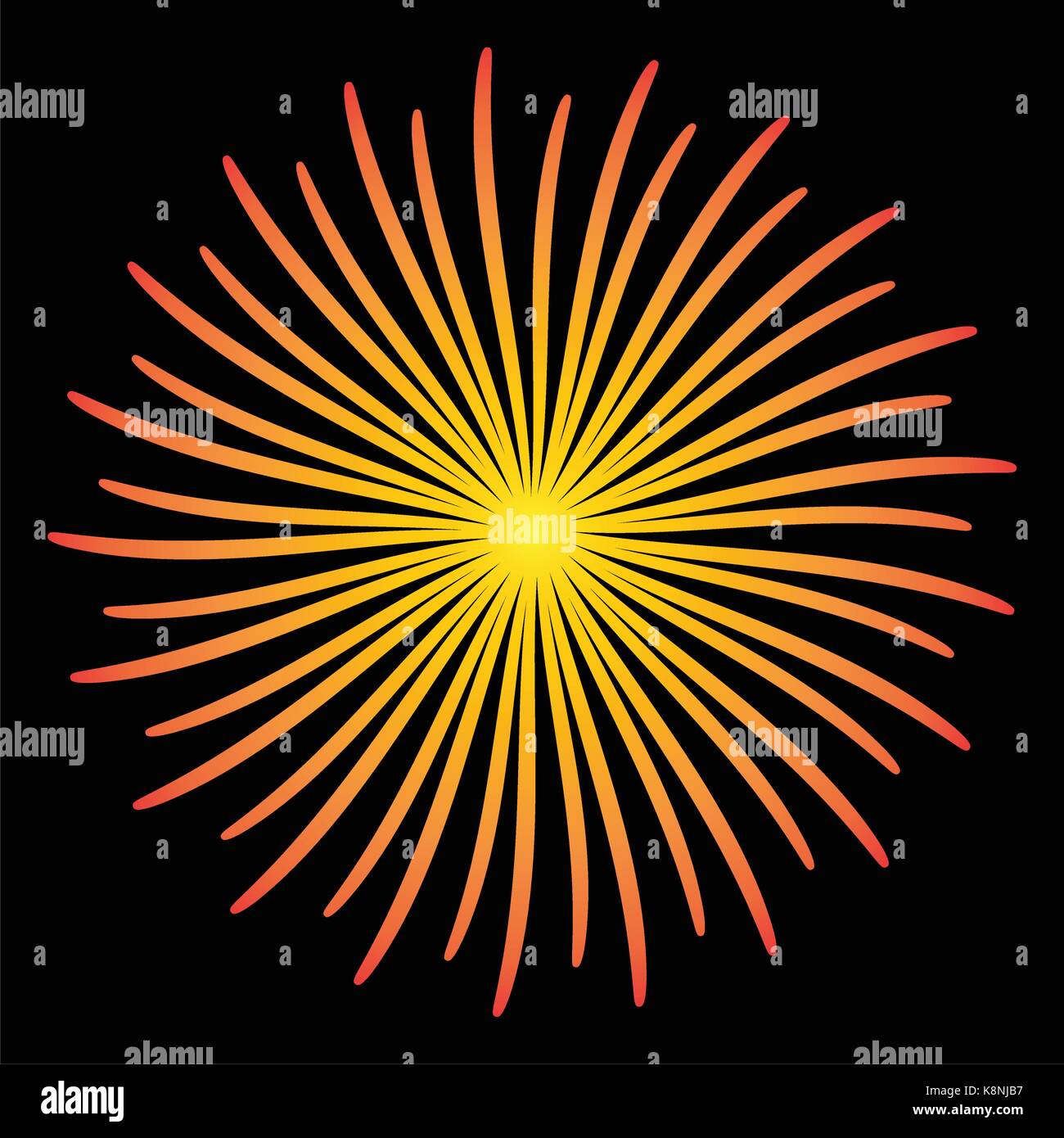 Feuerwerk vektor Symbol, Symbol, Design. Abbildung auf weißem Hintergrund. Stock Vektor