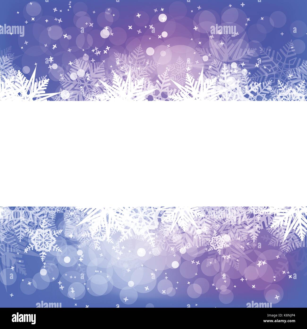 Weihnachten vektor Schneeflocke Hintergrund für die Karte. Schneefall illustration Wallpaper. Stock Vektor