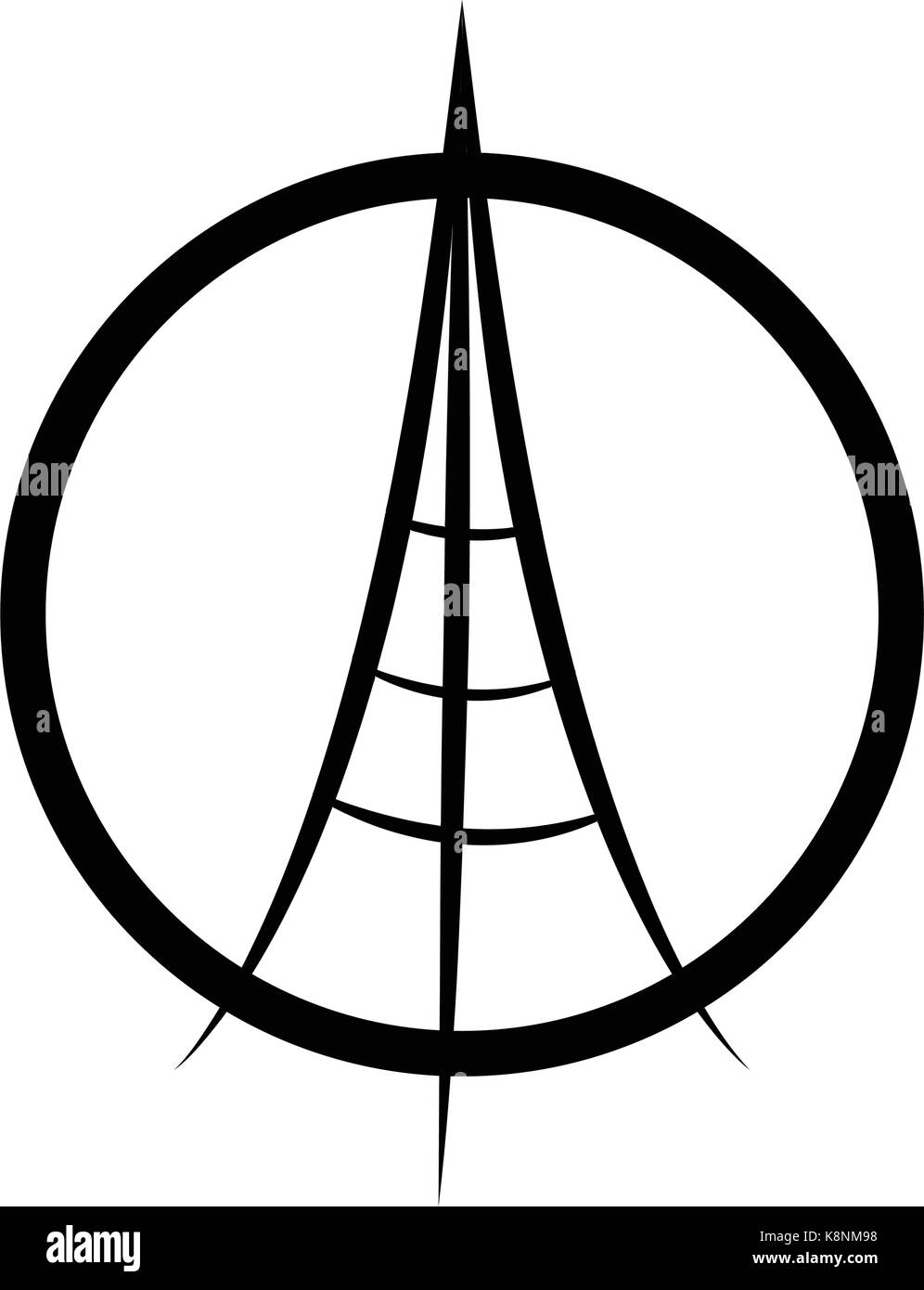 Betende Hände und Eiffelturm. Avector Abbildung auf weißem Hintergrund. Frieden von Paris, Betet für Paris und Frankreich. Beten für die Opfer getötet Stock Vektor